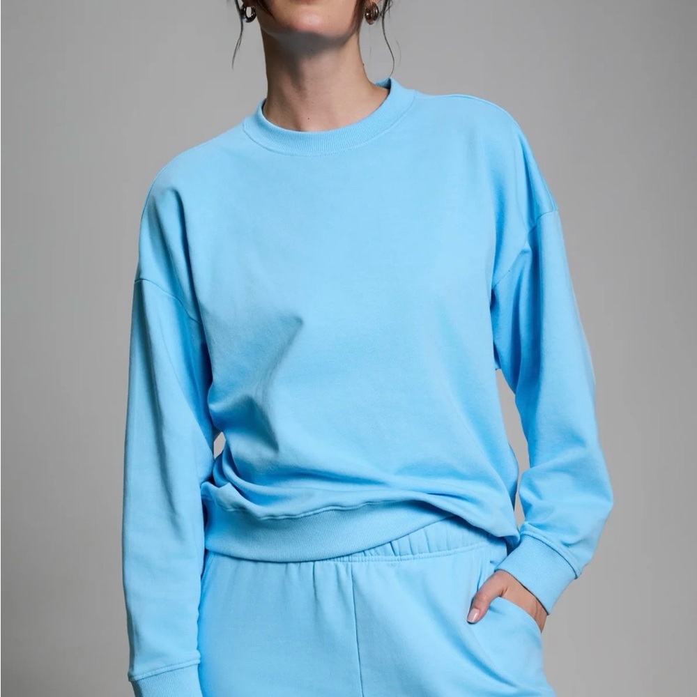 YOS X FFF Everyday Comfort Crewneck Sweatshirt - Light Blue